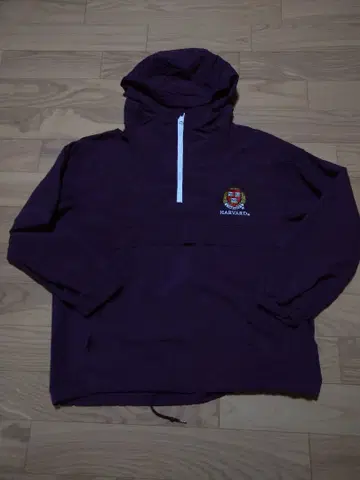 GU 하버드 대학 나일론 후드티 L 사이즈 홍색 팥색