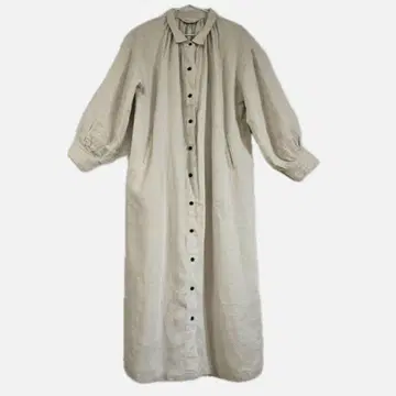 studio CLIP 마 100% 린넨 셔츠 원피스