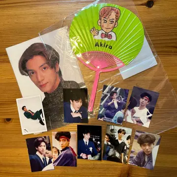 GENJI 아카사카 아키라 세트 부채 파일 브로마이드 슈퍼 5 포함.