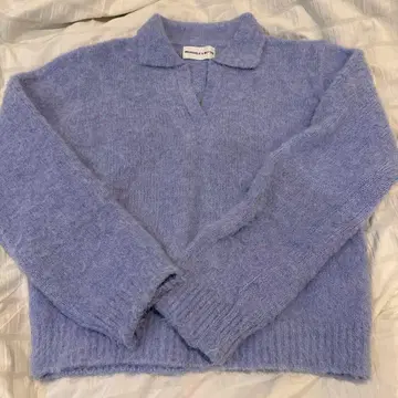 소비 제품 연보라 긴팔 스웨터