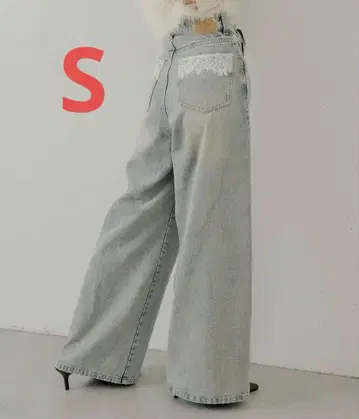 Chico 포켓 레이스 와이드 데님