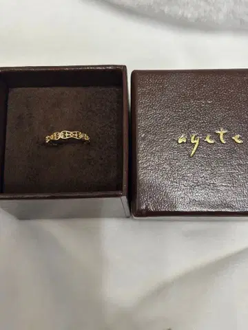 agete 시스루 핑키링 K14 레이스 무늬 단종 5호