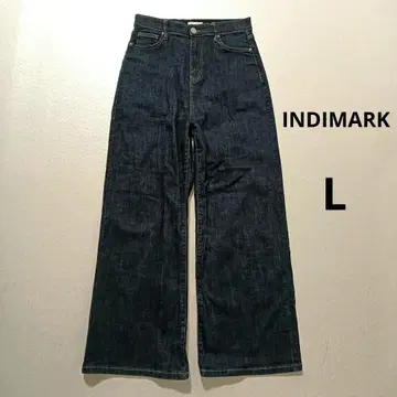 인디마크 데님 와이드 스트레치 밴딩 팬츠 인디고 L