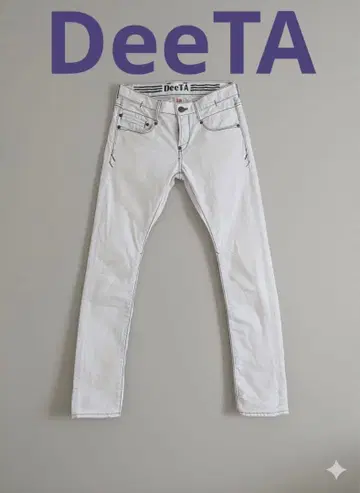 DeeTA 디이티에이 셀비치 버튼 플라이 화이트 데님 30