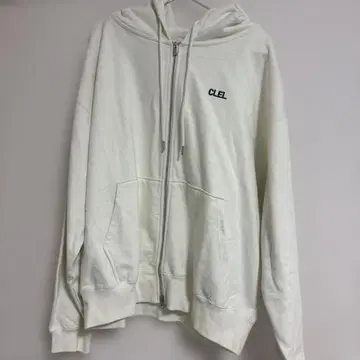 CLEL. 풀 집업 후드티 화이트
