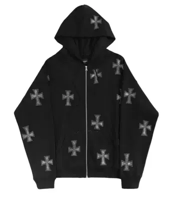 UNKNOWN LONDON 후드티 S 블랙 라이트 스톤