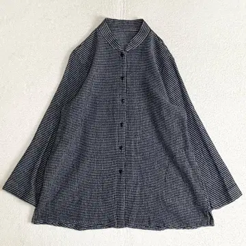 군겐도 군겐도 요철 니트 긴팔 밴드 카라 셔츠 MF 일본제 이와미긴잔