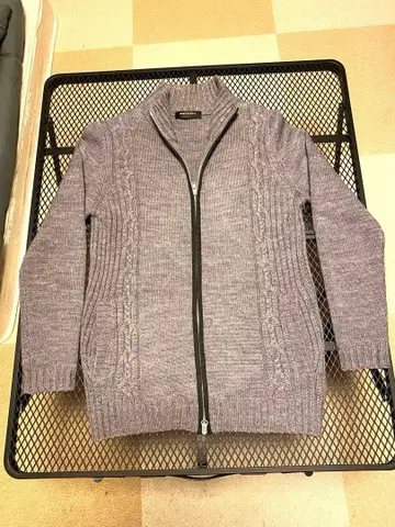 BOYCOTT 그레이 집업 니트 L 사이즈