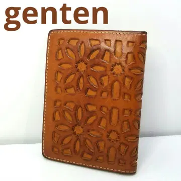 genten 겐텐 컷워크 명함지갑 카드 케이스 천연 가죽 가죽 정기권