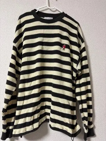 스트라이프 니트 스웨터 (블랙과 아이보리)