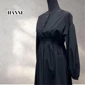HANNE 레이어드 셔츠 원피스 롱 블랙 5657