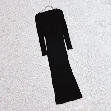 [ AMAIL TOKYO ] 니트 원피스 ( F ) 타이트 슬림 롱 블랙