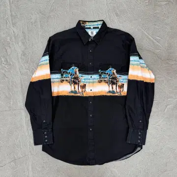 90s 웨스턴 셔츠 카우보이 셔츠 말 패턴