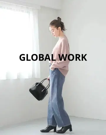 [택 포함] GLOBAL WORK 요시타카 유리코 착용 데님 배기 팬츠