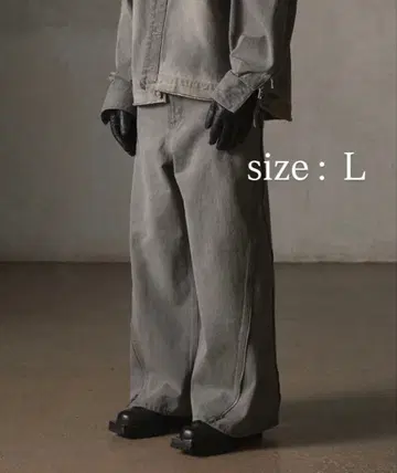 GRANCY / 지퍼 디자인 배기 데님 팬츠