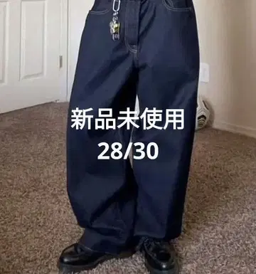 [미사용 새상품] GAP 슈퍼 배기 데님 다크 린스 28W30L