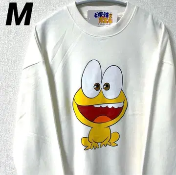 명랑 개구리 뽕키치 피치 맨투맨 트레이닝복 긴팔 속기모 M 화이트