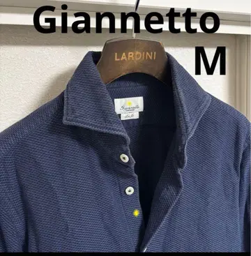 Giannetto slimfit 호리즌탈 칼라 셔츠 네이비 M