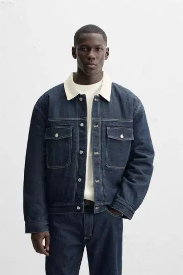 ZARA 대비 컬러 데님 자켓