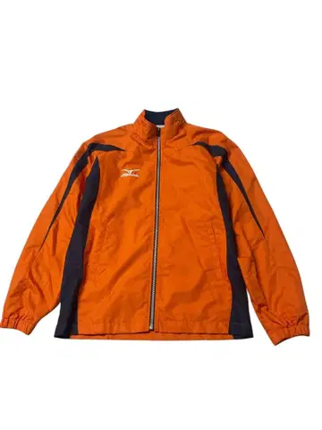 e256 새상품급 MIZUNO 오렌지 나일론 자켓