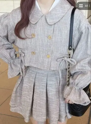 [ 아프레 주르 ] 트위드 자켓 & 스커트 셋업