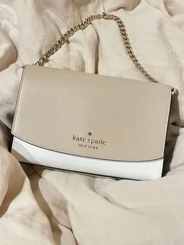 케이트 스페이드 숄더백 베이지/화이트