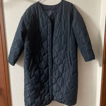 퀼팅 코트 네이비 L 사이즈