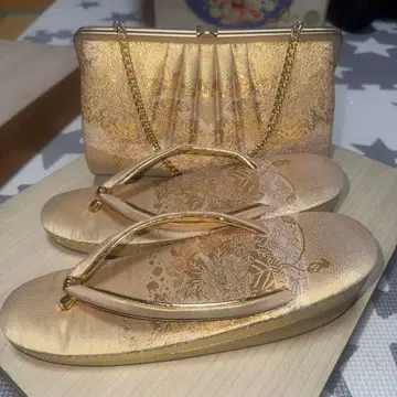 아름다운 금색 조리 백 세트