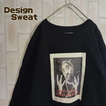 헤인즈 Hanes 맨투맨 트레이닝복 2pac 블랙