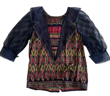 vintage 시스루 블라우스