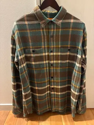 CHALLENGER 체크 무늬 플란넬 셔츠 L 사이즈