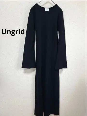 Ungrid 플레어 슬리브 골지 핏 원피스
