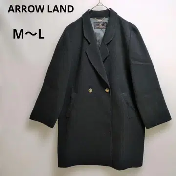 더블 브레스트 코트 울 피코트 블랙