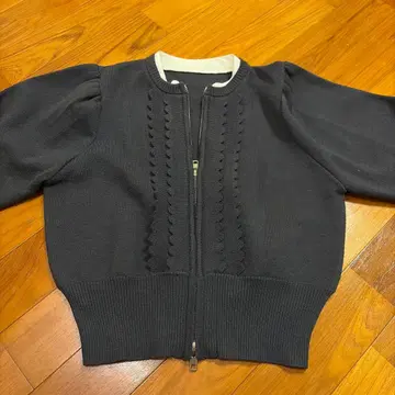 BIBIY 비비 네이비 니트 가디건 지퍼 포함