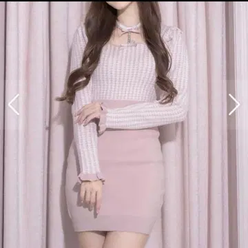 pium 비쥬 초커 니트 원피스