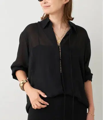 Deuxieme Classe 트리아세 쉬폰 셔츠