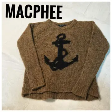 [ 새상품급 ] MACPHEE 앵커 패턴 니트 긴팔 브라운