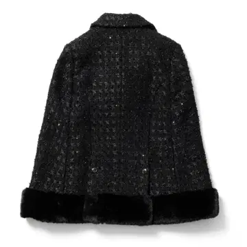 2025AW cccmalie 밑단 퍼 케이프 자켓