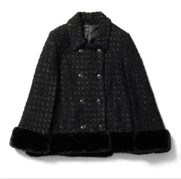 2025AW cccmalie 밑단 퍼 케이프 자켓