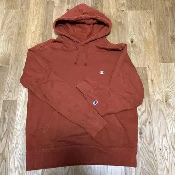 Champion 다크 오렌지 후드 부착 후드티
