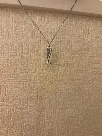 실버 스트레이트 바 목걸이