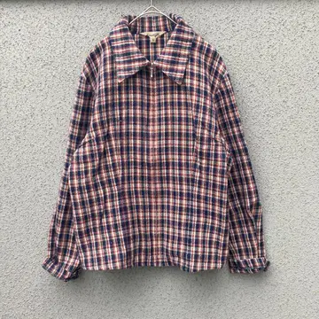 2972 [ PosseTpoT ] M 체크 무늬 긴팔 자켓 점퍼 가을봄