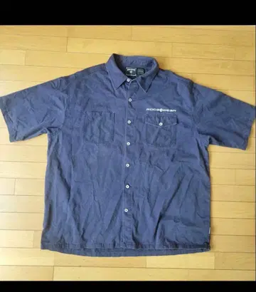 ROCA WEAR 네이비 반팔 워크 셔츠