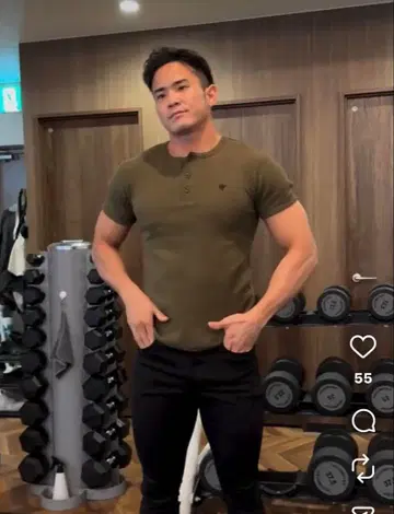 피지크 프레임 physiqueframe 헨리넥/M 사이즈 카키