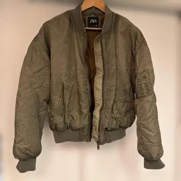 ZARA MA-1 플라이트 자켓 M 올리브 그린