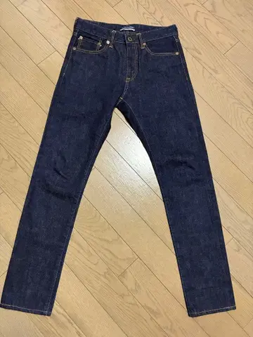 재팬 블루 진스 다크 블루 슬림 핏 데님