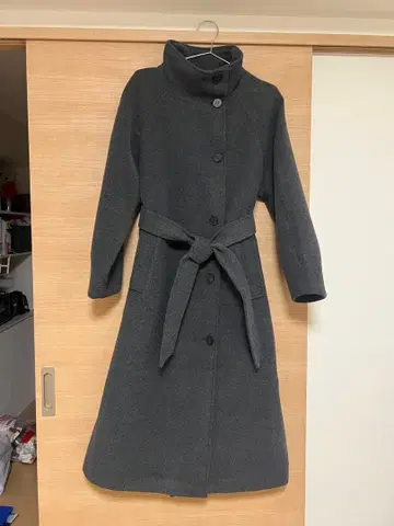 ZARA 그레이 롱 코트 벨트 포함
