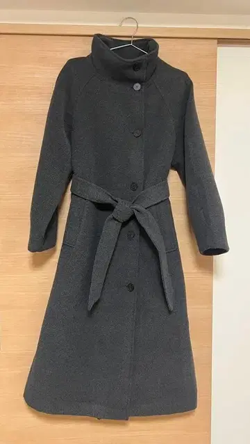 ZARA 그레이 롱 코트 벨트 포함