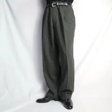 80s 90s HUGO BOSS 2 울 와이드 슬랙스