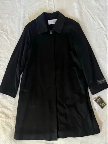 [ 미사용 ] LABELDA 캐시미어 100% 롱 코트 래글런 블랙 택